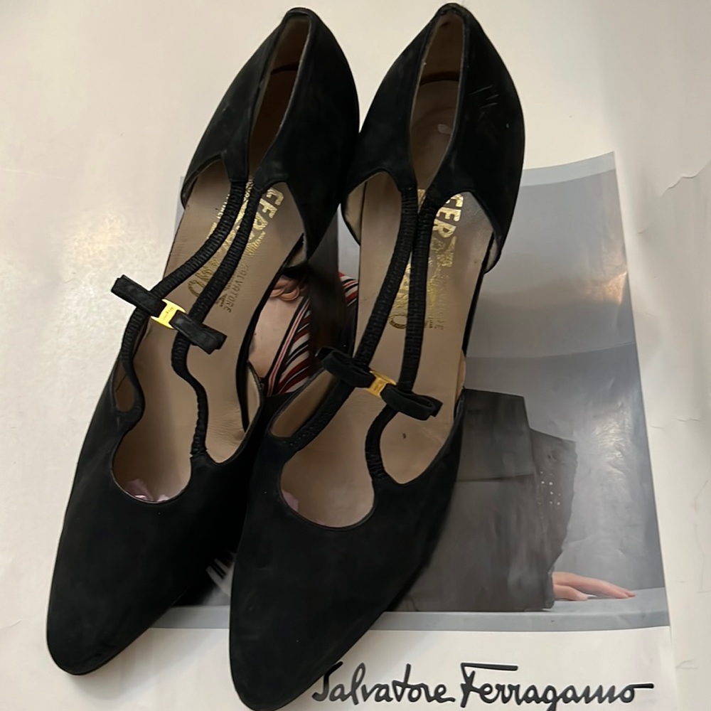 Salvatore, Ferragamo Suede Heels